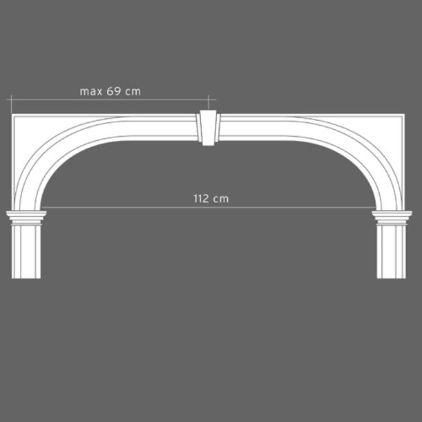 Byblos stanga-dreapta 64.2x32x3